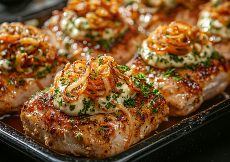 «Курица в полушубке»: сочная грудка с чудо-шапочкой — сытный ужин из минимума продуктов