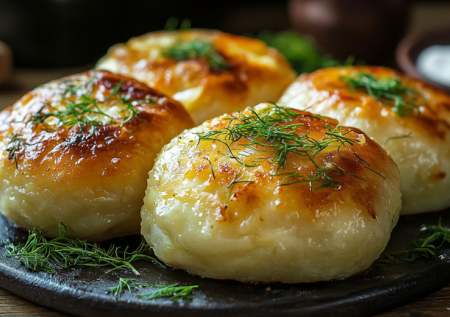 Завтрак из четырех ингредиентов! Ленивые картофельные кныши. Макаю в сметану — объедение!