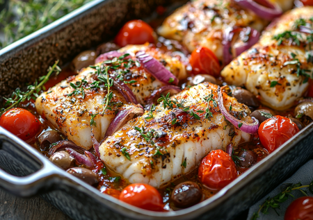 Так рыбу готовят на Сицилии и в нашей семье: печеная треска в средиземноморском стиле, которая покоряет нежностью и вкусом