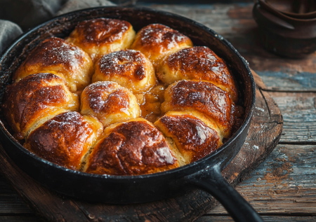 Яблочные булочки: мое открытие для быстрых завтраков — готовлю прямо на сковороде за 20 минут