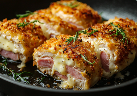 Вкуснейший «Кордон блю» из курицы. Никакой возни и хлопот — не придётся отбивать и панировать. Все очень просто