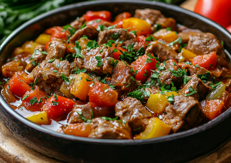 Хашлама по-грузински! По-нашему — ароматное мясо с овощами! Рецепт-находка для тех, у кого мало времени: закинул в казан и отдыхай