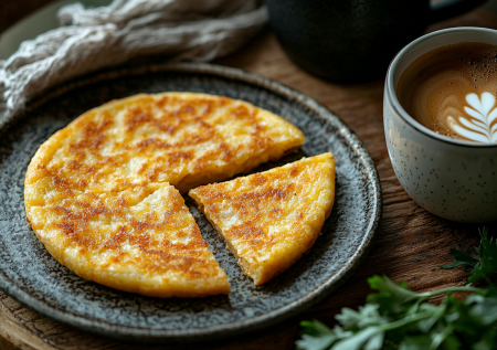 Смешиваю сыр, яйца, муку — и готовлю лепешку к завтраку за 2 минуты: элементарно и вкусно