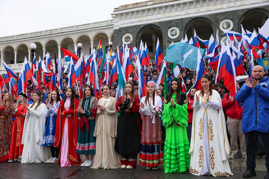 Флешмоб в честь Дня народного единства в Москве