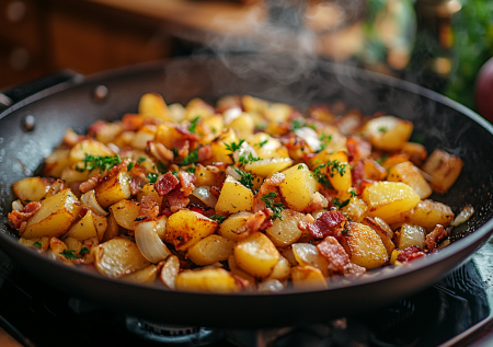 Картошка со шкварками и луком: простой рецепт ужина из белорусской кухни