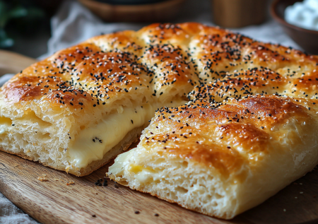 Много пышных слоев и нежная начинка. Румяная погача с сыром — простая и вкусная сербская лепешка