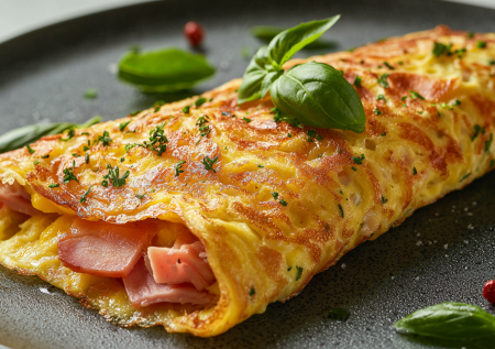 Яичницу теперь не готовлю, нашла рецепт французского омлета: готовим бризоль с ветчиной и сыром за 10 минут — идеально на завтрак или ужин