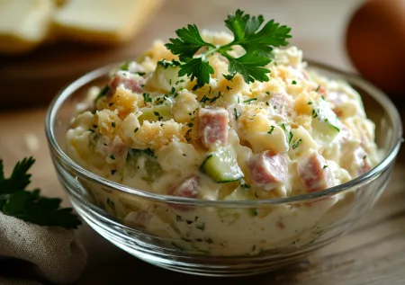 Салат «Вкусняшка» — в составе всего 4 ингредиента и заправка. Очень вкусный, нежный и простой