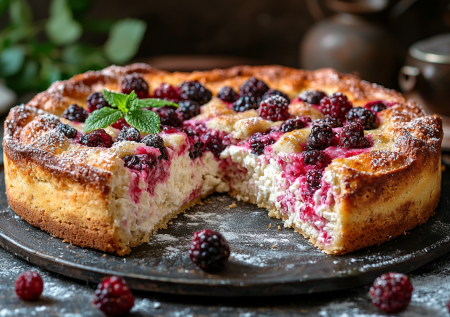 Когда лень готовить завтрак дольше 10 минут, делаю «Ягодную сказку»: запеканка — нежнее чизкейка