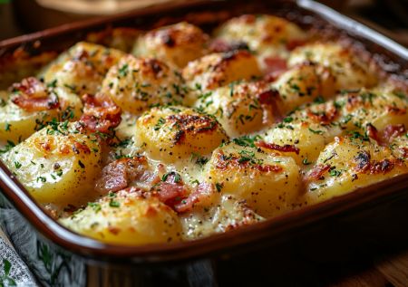 Не рецепт, а спасение для ужина: элементарное блюдо с картошкой под соусом с чесночком