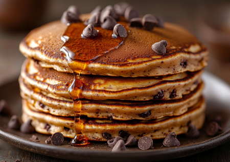 Шоколадные оладьи с какао — пышные и очень вкусные! Секрет прост — дождитесь, пока сода зашипит в кефире