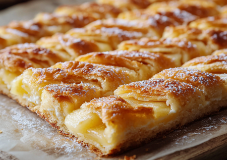 Беру яблоко и пачку творога — пеку творожно-яблочные полоски. Простая и вкусная выпечка к чаю