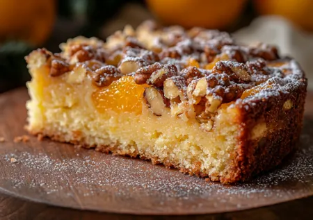 Сладкий хит вашего стола! Новогодний пирог с орехами и апельсинами