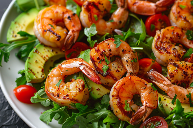 Как приготовить салат с креветками и авокадо