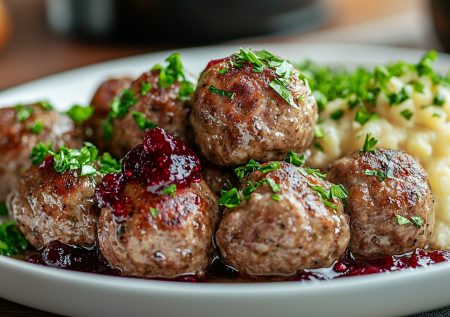 Клюквенный соус вместо томатного: готовлю идеальные шведские фрикадельки по этому рецепту
