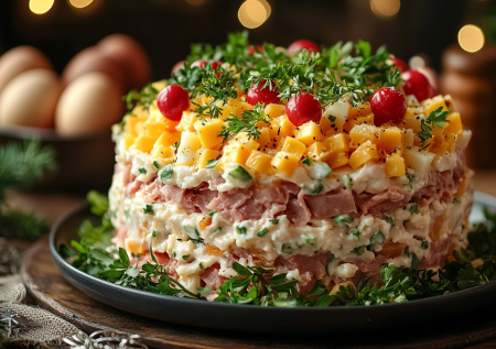 Салат «Кентавр» принесет счастье и деньги в год Огненной Лошади — готовим на новогодний стол