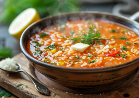 Дедовский рецепт: антипохмельный суп с рисом и помидором