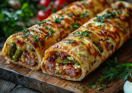 Семья подсела на этот завтрак: готовим горячий рулет из лаваша — начинка просто невероятно вкусная