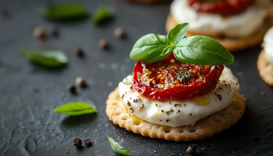 Канапе с вялеными томатами: простой рецепт