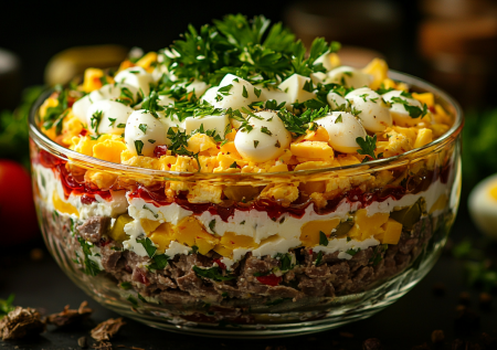 Готовлю печень так, что не отличить от нежного мяса — вот наш семейный рецепт сытного салата