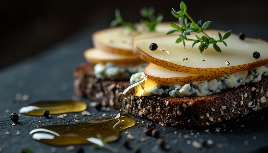 Изысканное канапе с грушей и сыром