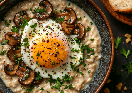 Овсянка еще не была такой вкусной — готовлю с грибочками и сыром: завтрак уплетают даже дети