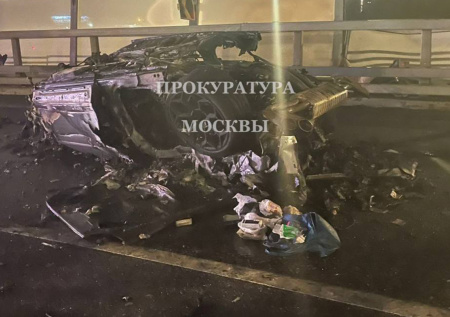 Появились кадры аварии с Lamborghini в Москве