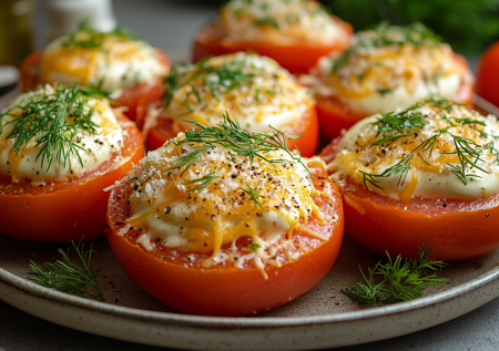 Забудьте о безвкусных и сложных закусках — эта сырно-чесночная вкуснота с помидорами затмит все