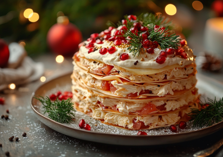 Новогоднее застолье без тонны майонеза: готовим закусочный тортик «Цыпа» из яиц и курицы — простой рецепт покорит всех