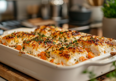 Подсели всей семьей на минтай по этому рецепту: сочная рыбка по-французски