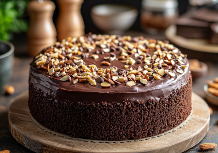 Смешиваю все ингредиенты в сковороде и готовлю шоколадный пирог на плите: обалдеть, как просто