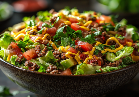 Любимый бургер в салате: готовлю так и доказываю, что фастфуд может быть полезным