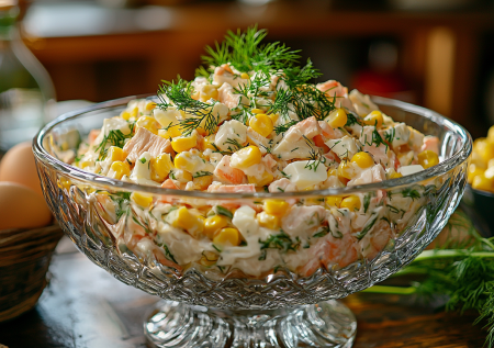 «Куку-салат»: микс курицы, кукурузы и еще парочки ингредиентов — понравится всем