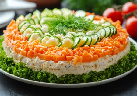 Самый вкусный и простой салат на новогодний стол. «Рог изобилия» — нужны грудка, сыр и сметана