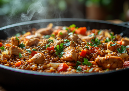 Готовим гречку вкусно, на 1 сковороде и без горы грязной посуды: рассыпчатая каша по-купечески с курицей