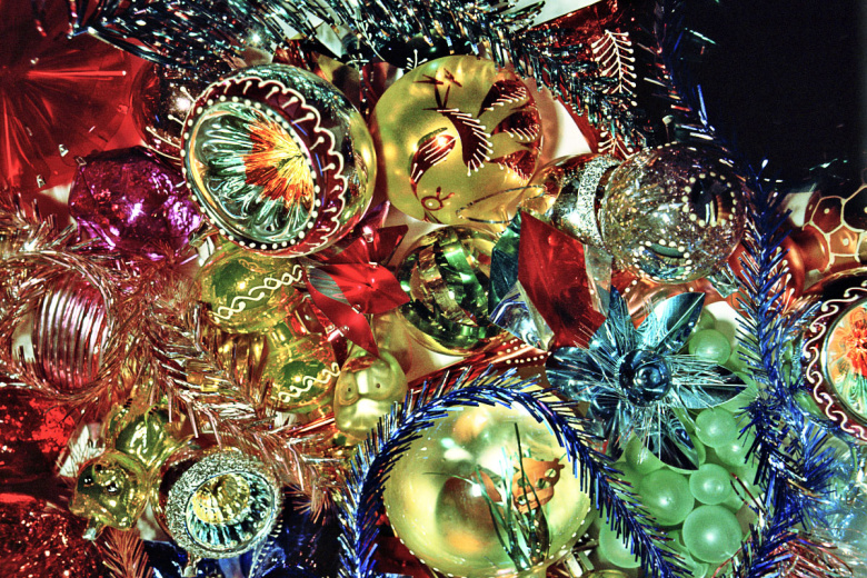 Новогодние стеклянные елочные игрушки, 1980 год