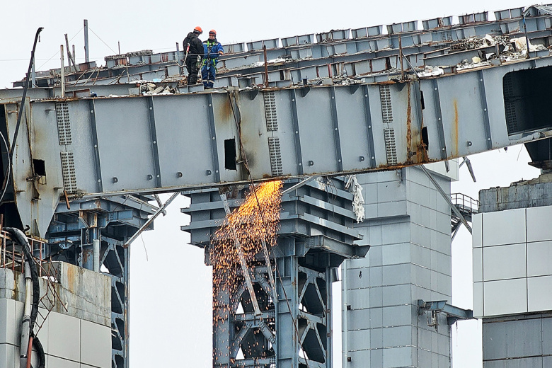 Демонтаж всесезонного горнолыжного комплекса «Снежком» в Красногорске
