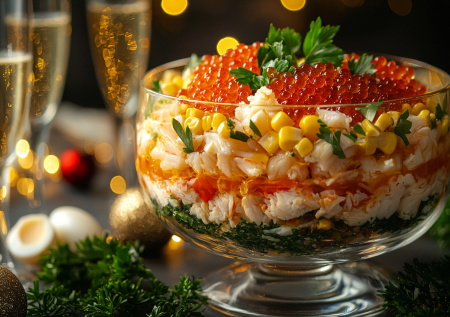 Салат на Новый год «Шиканём»: праздничная закуска, которая покорит сердце каждого гостя