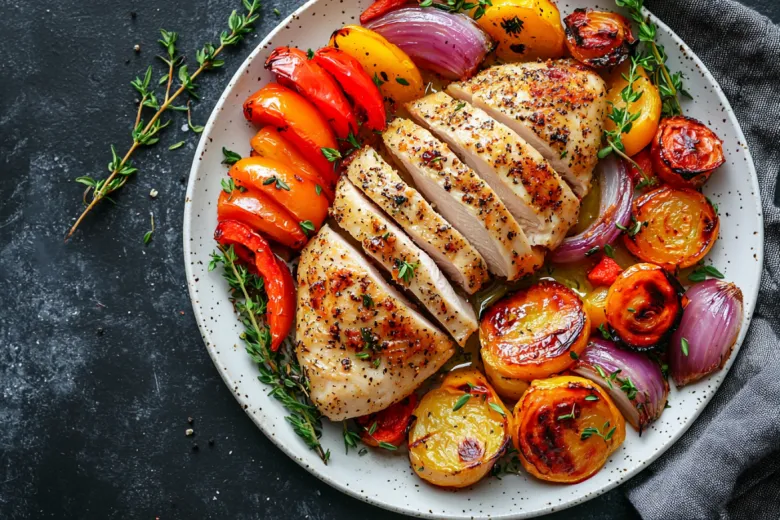 Запеченное куриное филе с овощами на ужин — простой секрет стройности