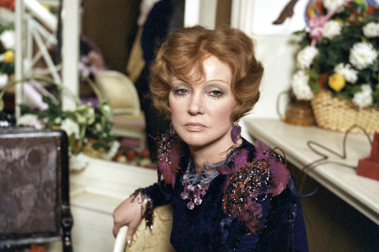 Людмила Гурченко на съемках музыкального фильма «Рецепт ее молодости», 1983 год