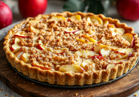 Песочный пирог с яблоками «Золотая осень»: нежный и рассыпчатый — пошаговый рецепт