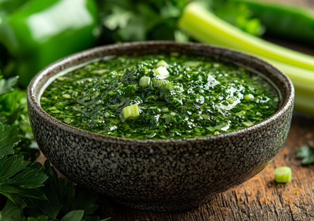 Шикарный соус «Изумруд»: к мясу, картошке и просто на хлеб — обалденный состав насыщает витаминами