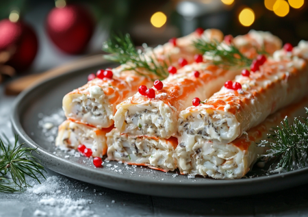 Фаршированные крабовые палочки со шпротами: готовятся 15 минут, впишутся на праздничный стол