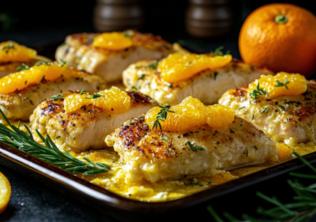 Лучшее блюдо на Рождество: куриная грудка в духовке в апельсиновом соусе