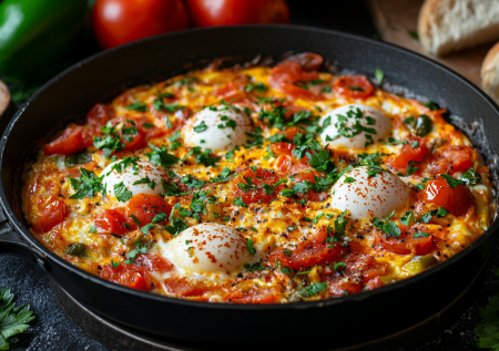 Беру яйца и помидоры. Готовлю самый простой и вкусный завтрак менемен. Как в турецком отеле, только вкуснее!