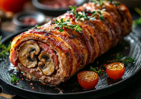 Уникальный ужин из фарша: запеченный рулет — стоит один раз попробовать, и всегда будете готовить