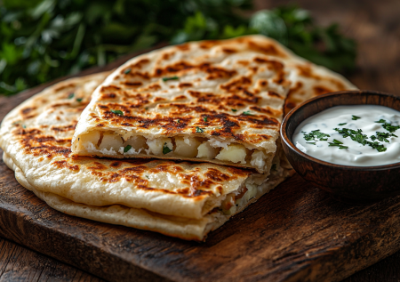 Три картофелины и горстка муки — пеку турецкие гезлеме с картошкой. Вкусные лепешки на завтрак или перекус