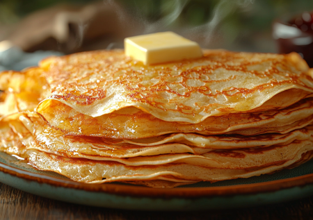 Тонкие и нервущиеся блинчики: секрет прост — в определенный момент вмешать кипяток и соду. Все кто пробовал этот рецепт — другой не признают