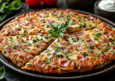 Кабачковая лепешка с ветчиной и сыром: вкусный и полезный завтрак за 10 минут