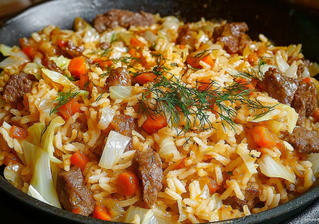 Как? Вы еще не готовили плов с капустой? Обалденный рецепт в 1 сковороде — вкусно, быстро, без заморочек